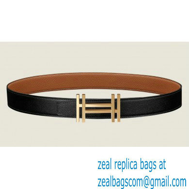 Hermes H au Carre belt buckle & Reversible leather strap 32 mm 06 2023